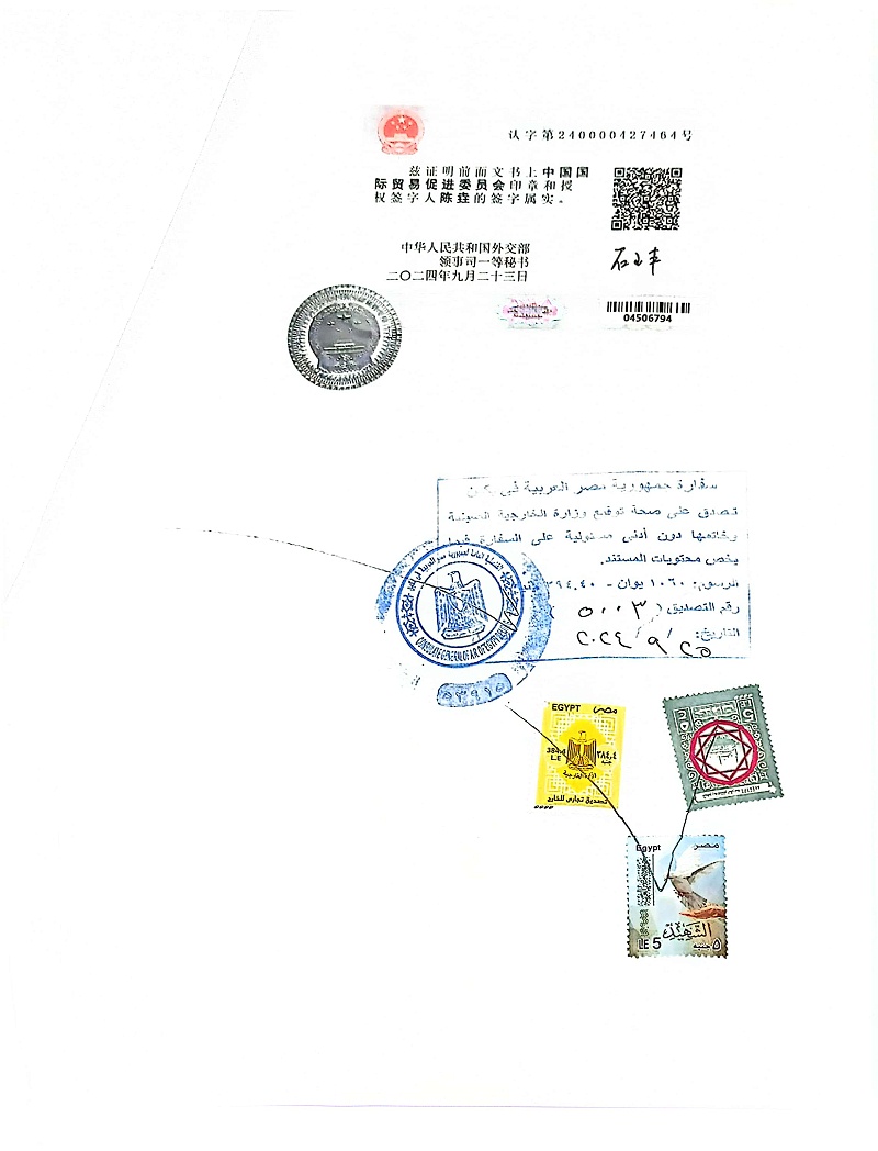 埃及使館認證1